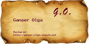 Ganser Olga névjegykártya